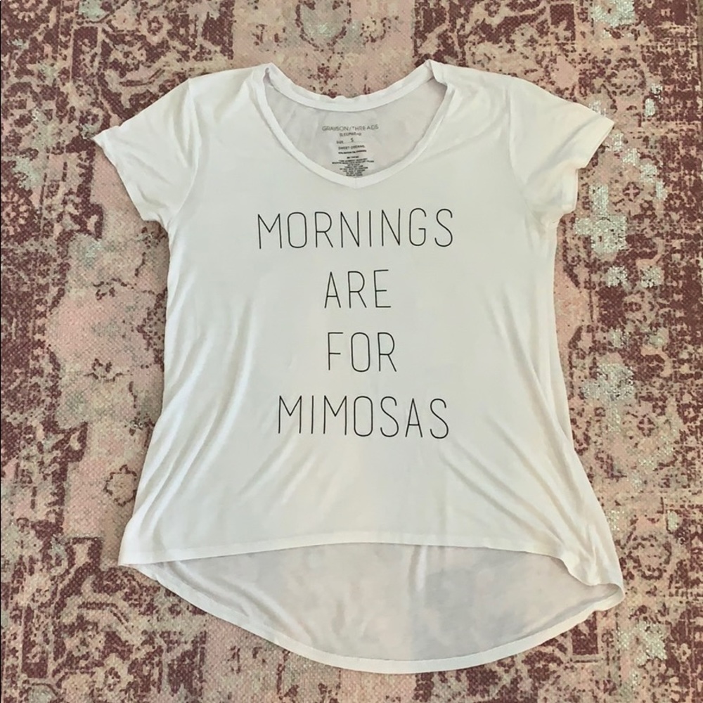 “Mornings are for Mimosas” White Tee